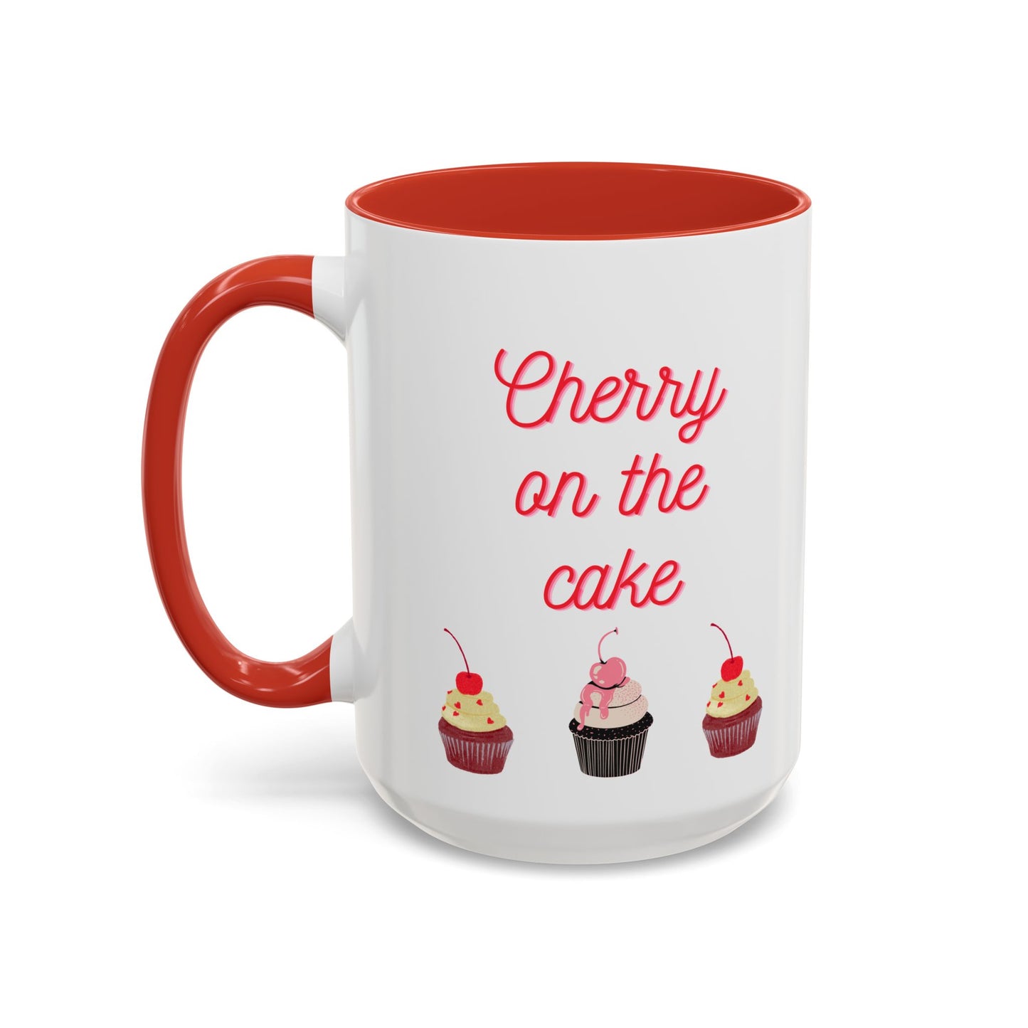Cute Cupcake Themed Coffee Mug, Sweet Gift for Birthdays, Party Favor, Baking Lover, Kitchen Decor, Cherry on the Cake