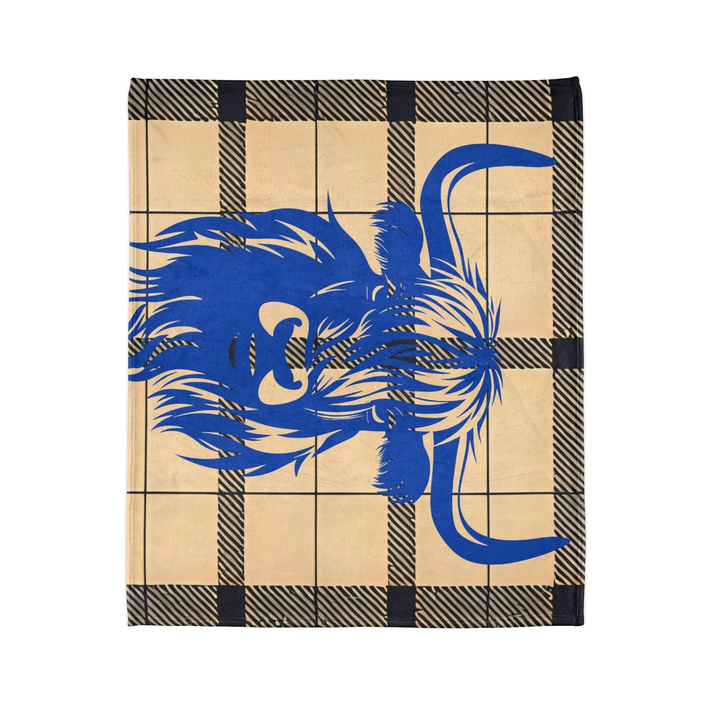 Highland Cow Blanket, Cozy Decorative Throw, Soft Fleece Blanket, Farmhouse Style Decor, Gift for Cow Lovers, Rustic Home Accessory