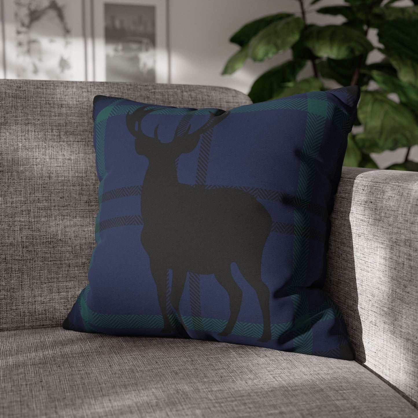 Rustic Deer Print Pillowcase - Cozy Home Decor