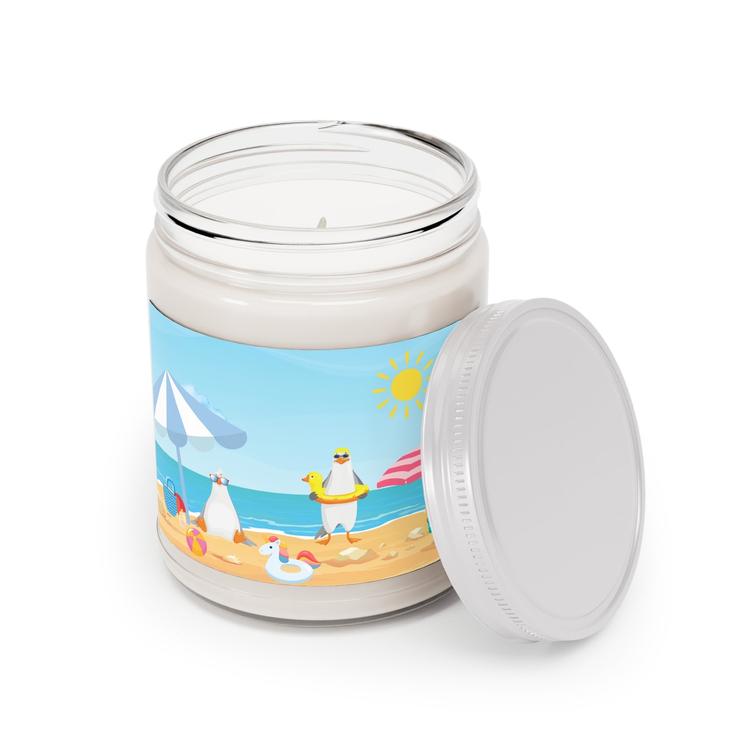 Beach-Themed Scented Soy Candles, Relaxing Summer Decor, Gift for Beach Lovers, Aromatherapy, Party Favors, Home Fragrance