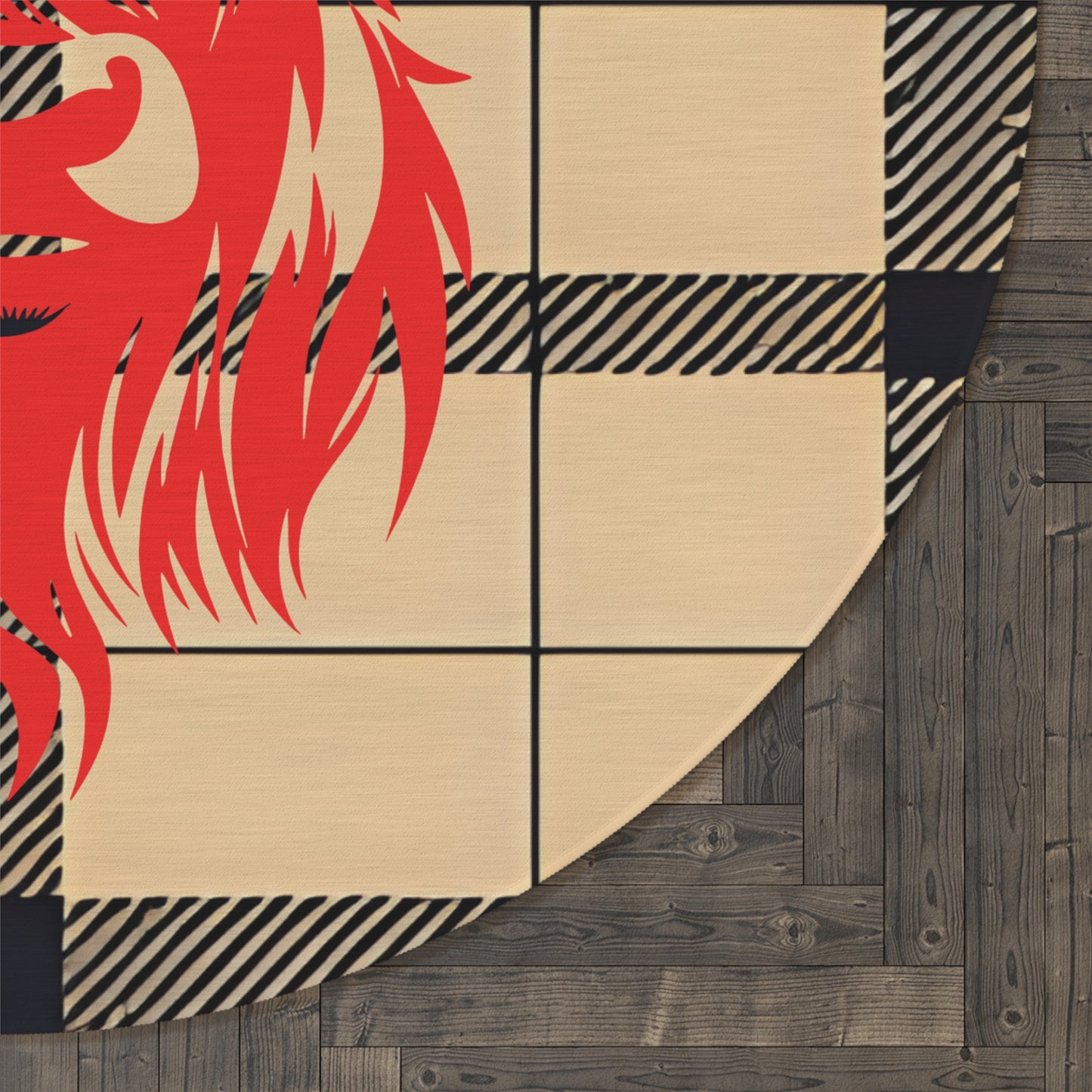 Rustic Highland Cow Round Rug - Farmhouse Decor, Cozy Living Room Accent, Boho Style, Gift for Home Lovers, Unique Area Rug