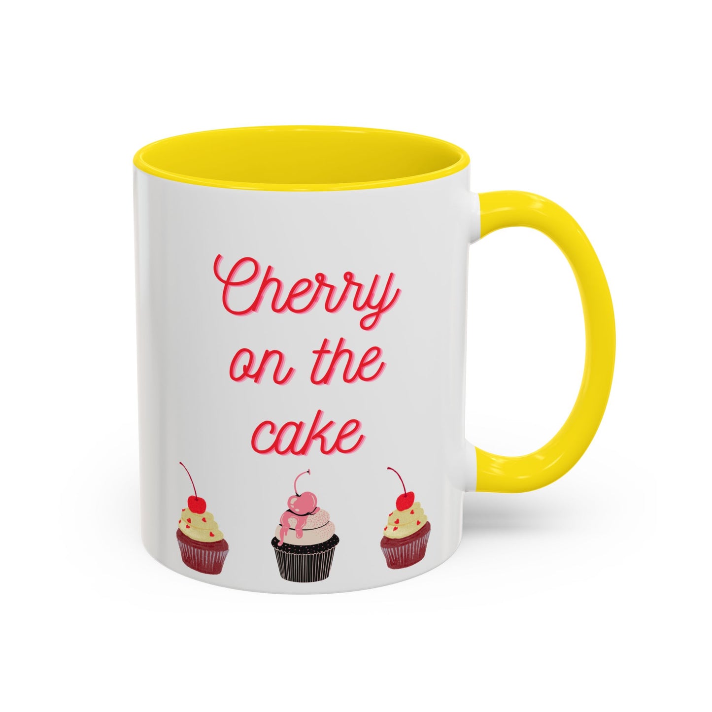 Cute Cupcake Themed Coffee Mug, Sweet Gift for Birthdays, Party Favor, Baking Lover, Kitchen Decor, Cherry on the Cake
