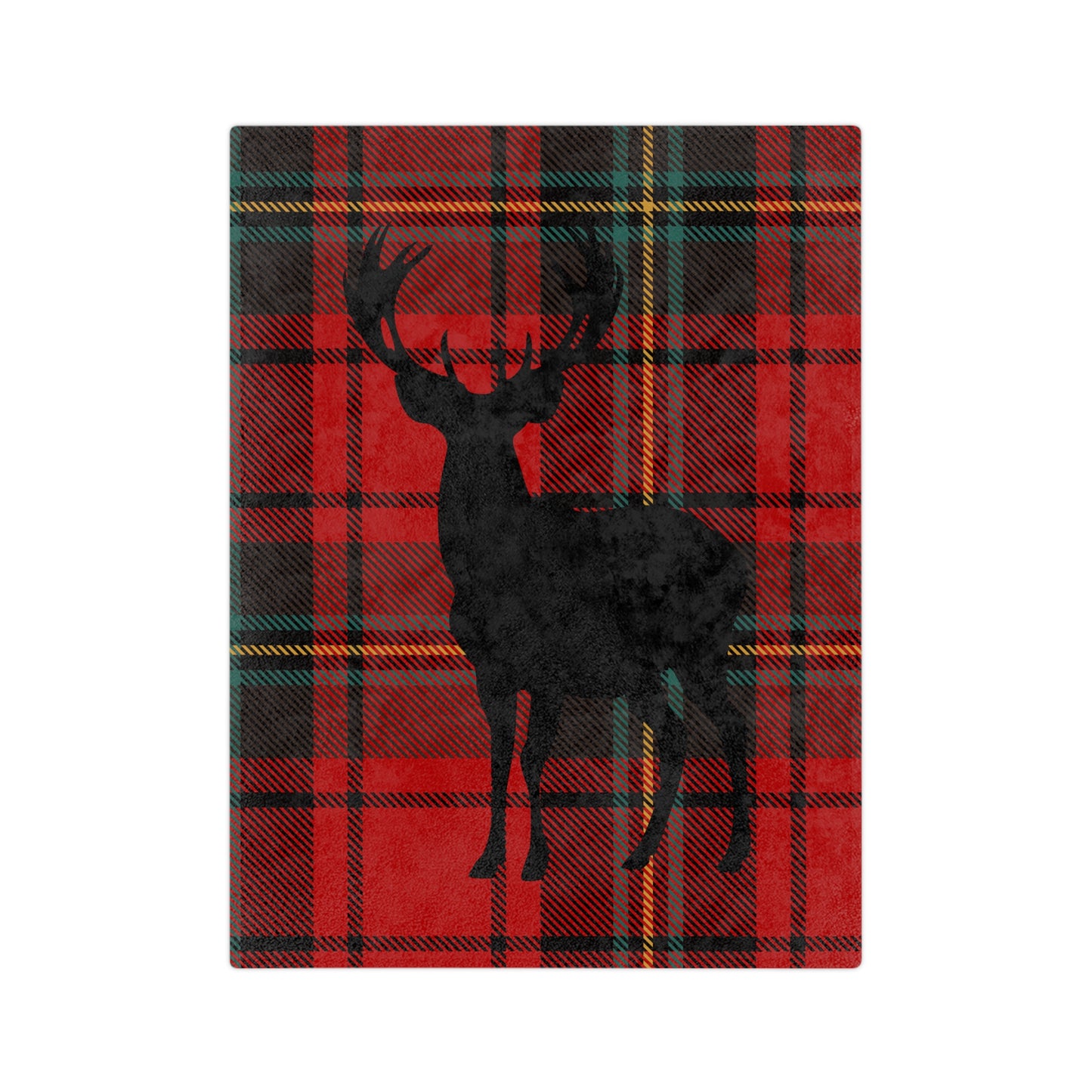 Cozy Plaid Deer Blanket